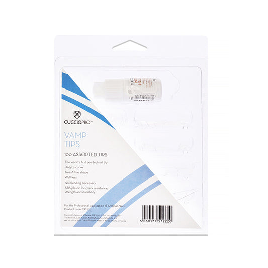 Vamp Tips - Assorted by Cuccio Pro for Women - 100 Pc Acrylic Nails