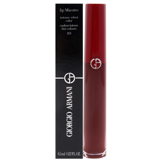 Lip Maestro Intense Velvet Color - 201 Dark Velvet by Giorgio Armani for Women - 0.22 oz Lipstick