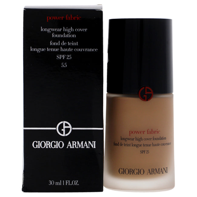 Power Fabric Longwear High Cover Foundation SPF 25 - 5.5 by Giorgio Armani for Women - 1 oz Foundation