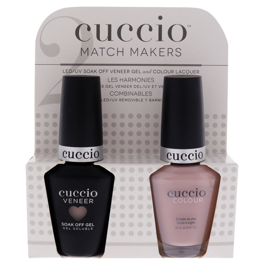 Match Makers Set - Wink by Cuccio Colour for Women - 2 Pc 0.44oz Veneer Soak Of Gel Nail Polish, 0.43oz Colour Nail Polish