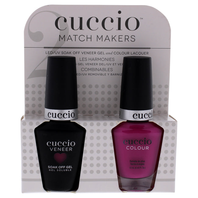 Match Makers Set - Dont Get Tide Down by Cuccio Colour for Women - 2 Pc 0.44oz Veneer Soak Of Gel Nail Polish, 0.43oz Colour Nail Polish