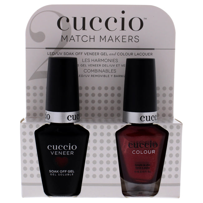 Match Makers Set - Give It A Twirl by Cuccio Colour for Women - 2 Pc 0.44oz Veneer Soak Of Gel Nail Polish, 0.43oz Colour Nail Polish