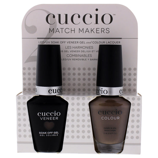 Match Makers Set - Loom Mates by Cuccio Colour for Women - 2 Pc 0.44oz Veneer Soak Of Gel Nail Polish, 0.43oz Colour Nail Polish