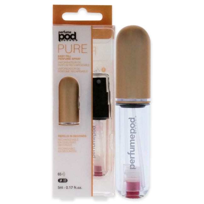 Perfume Pod Pure - Gold by Travalo for Unisex - 0.17 oz Refillable Spray (Empty)