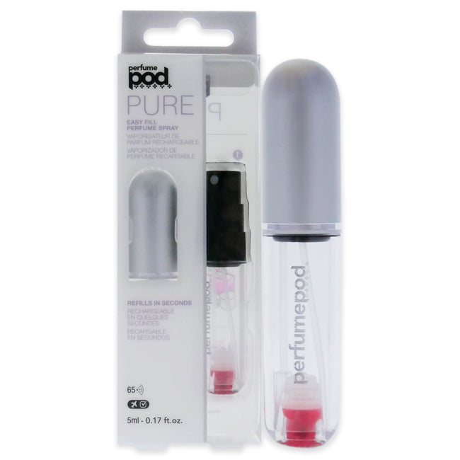 Perfume Pod Pure - Silver by Travalo for Unisex - 0.17 oz Refillable Spray (Empty)