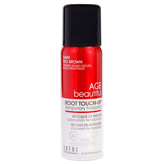 Root Touch Up Temporary Haircolor Spray - Dark Red Brown by AGEbeautiful for Unisex - 2 oz Hair Color