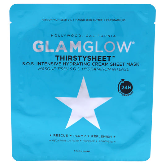 Thirstysheet Intensive Hydrating Cream Sheet Mask by Glamglow for Unisex - 1 Pc Mask