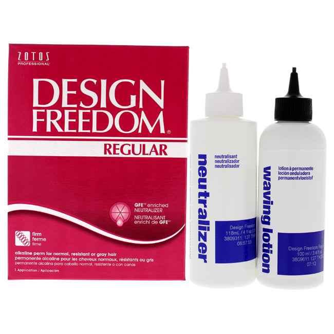 Design Freedom Regular Alkaline Perm by Zotos for Unisex - 1 Application Treatment
