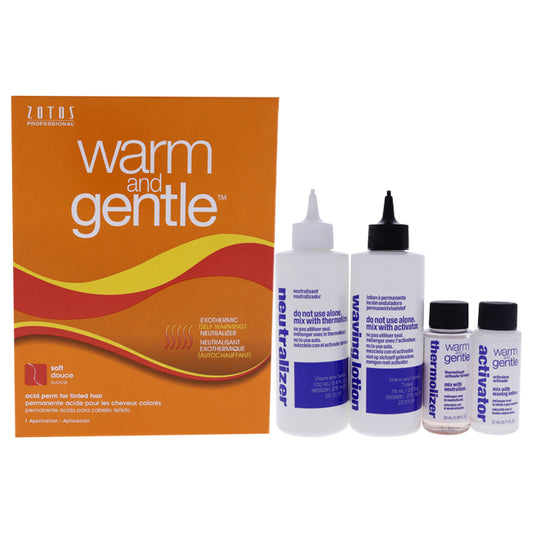 Warm and Gentle Tinted Perm by Zotos for Unisex - 1 Application Treatment