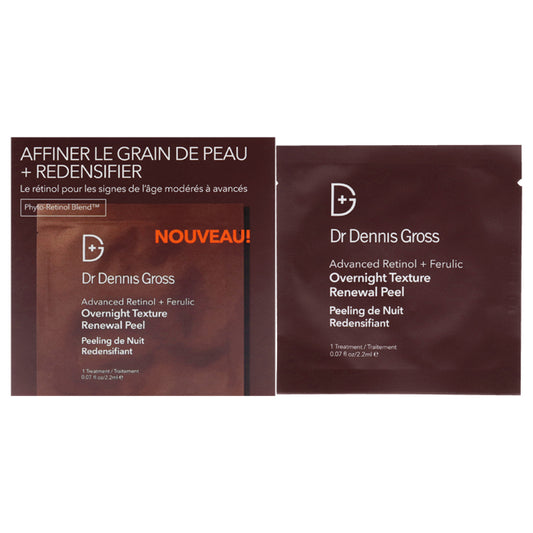 Advanced Retinol Plus Ferulic Overnight Texture Renewal Peel by Dr. Dennis Gross for Unisex - 16 Pc Treatment
