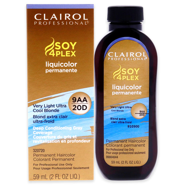 Professional Liquicolor Permanent Hair Color - 20D Very Light Ultra Cool Blonde by Clairol for Unisex - 2 oz Hair Color