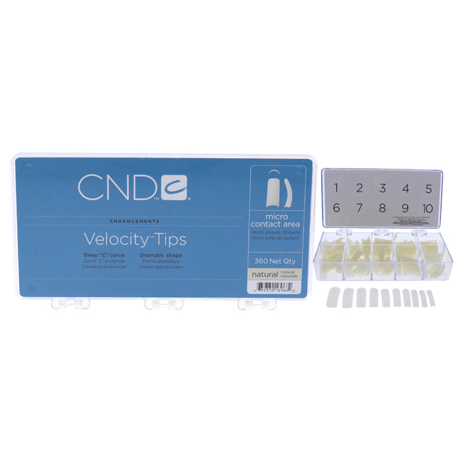 Velocity Nail Tips Natural by CND for Women - 360 Pc Acrylic Nails
