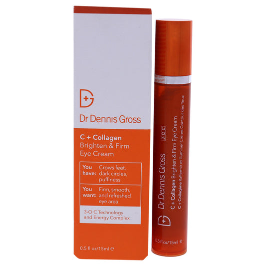 C Plus Collagen Brighten and Firm Eye Cream by Dr. Dennis Gross for Unisex - 0.5 oz Cream