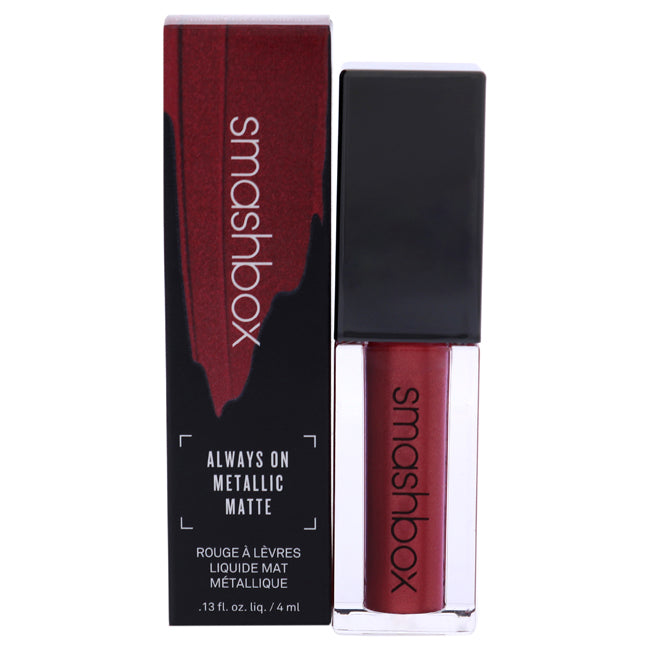 Always On Metallic Matte Liquid - Hot Damn by SmashBox for Women - 0.13 oz Lipstick