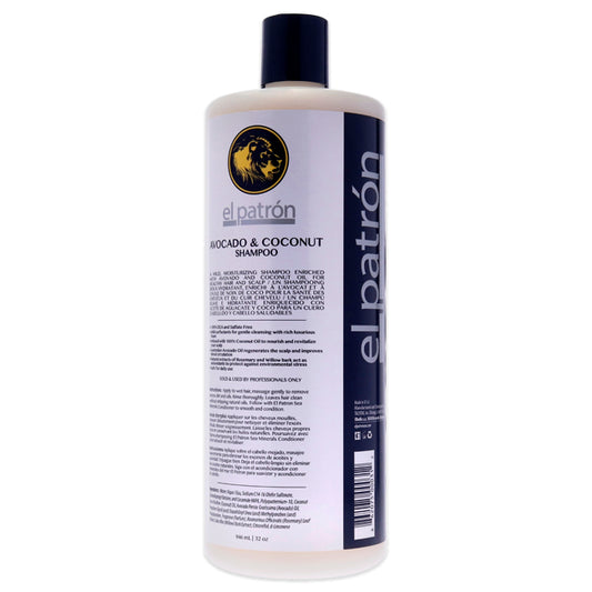 Avocado and Coconut Shampoo by El Patron for Men - 32 oz Shampoo