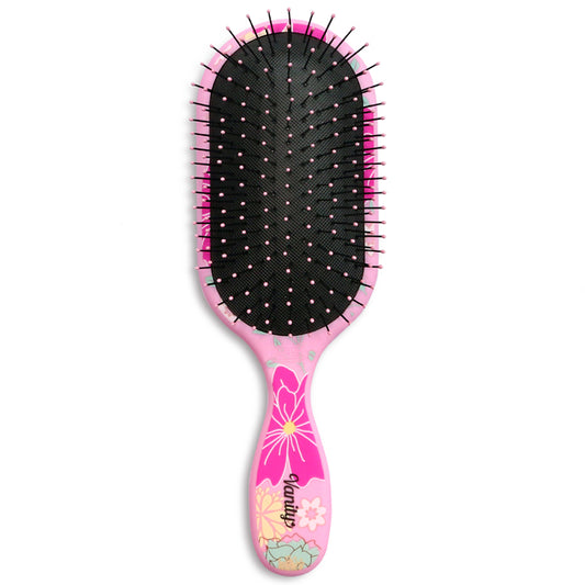 Vanity Detangling Brush - Pink Flower by NuWay 4Hair for Unisex - 1 Pc Hair Brush