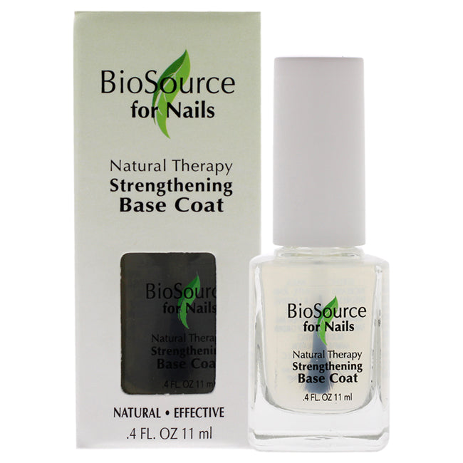Natural Therapy Strengthening Base Coat by BioSource for Women - 0.4 oz Nail Treatment