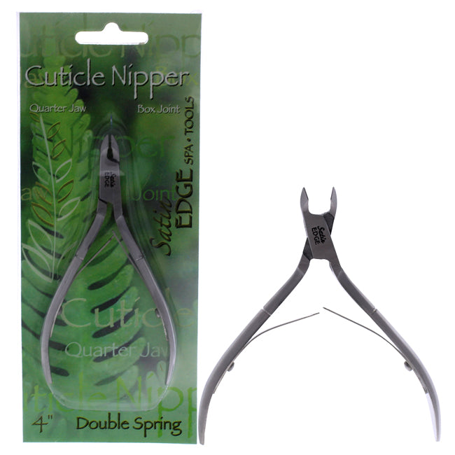 Cuticle Nipper Double Spring - Quarter Jaw by Satin Edge for Unisex - 4 Inch Cuticle Nipper