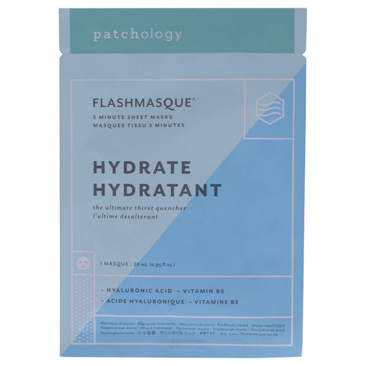 Flashmasque 5 Minute Facial Sheets - Hydratant by Patchology for Unisex - 1 Pc Mask