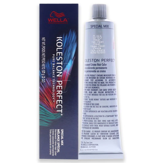 Koleston Perfect Permanent Creme Hair Color - 0 65 Violet Red- Violet by Wella for Unisex - 2 oz Hair Color