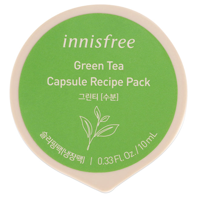 Capsule Recipe Pack Mask - Green Tea by Innisfree for Unisex - 0.33 oz Mask
