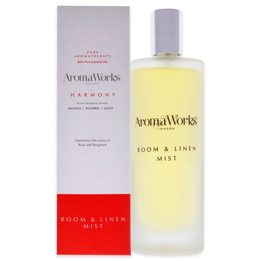 Harmony Room Mist by Aromaworks for Unisex - 3.38 oz Room Spray