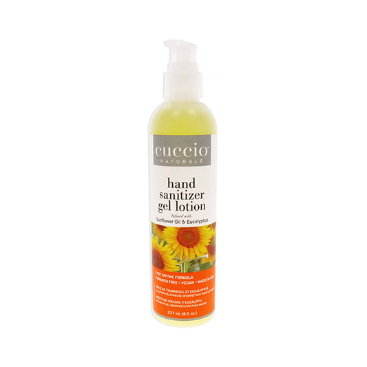 Hand Sanitizer Gel Lotion - Sunflower Oil and Eucalyptus by Cuccio Naturale for Unisex - 8 oz Hand Sanitizer