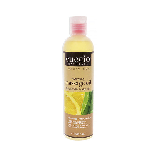 Hydrating Massage Oil - White Limetta and Aloe Vera by Cuccio Naturale for Unisex - 8 oz Oil