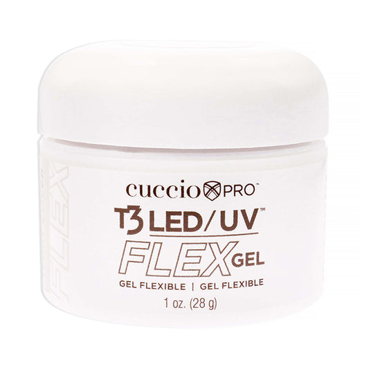 T3 LED-UV Flex Gel - Ivory Cover by Cuccio Pro for Women - 1.0 oz Nail Gel