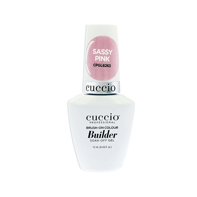 Brush-On Colour Builder Soak Off Gel - Sassy Pink by Cuccio Pro for Women - 0.43 oz Nail Polish