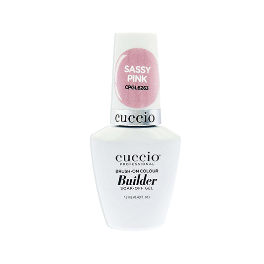 Brush-On Colour Builder Soak Off Gel - Sassy Pink by Cuccio Pro for Women - 0.43 oz Nail Polish