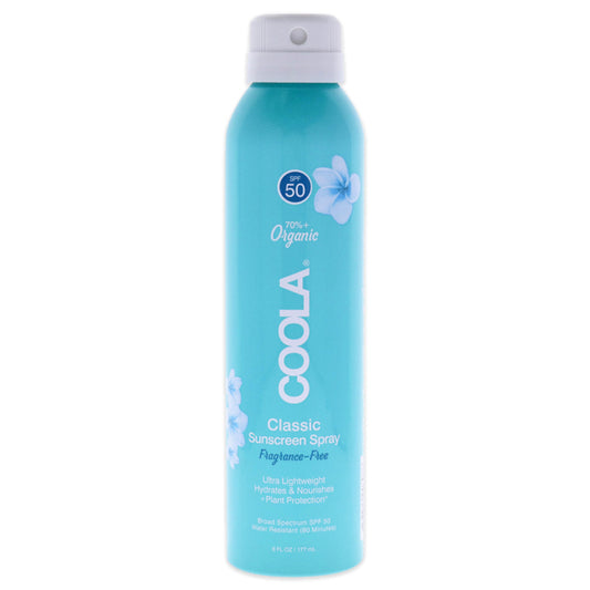 Classic Body Organic Sunscreen Spray SPF 50 - Fragrance-Free by Coola for Unisex - 6 oz Sunscreen