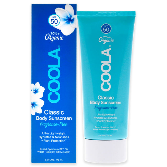 Classic Body Sunscreen SPF 50 - Fragrance-Free by Coola for Unisex - 5 oz Sunscreen