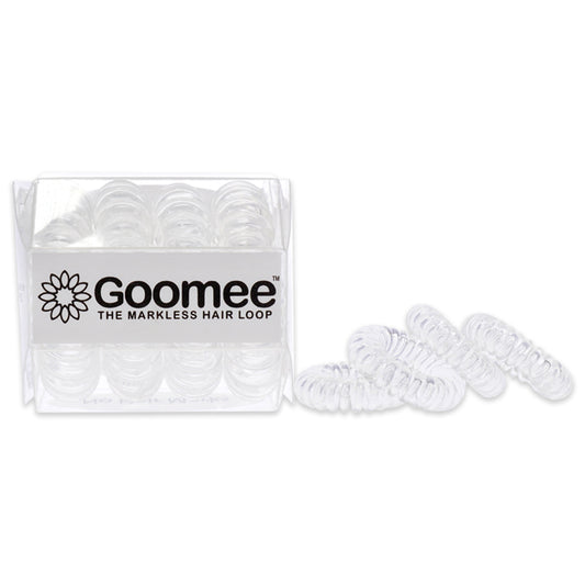 The Markless Hair Loop Set - Diamond Clear by Goomee for Women - 4 Pc Hair Tie