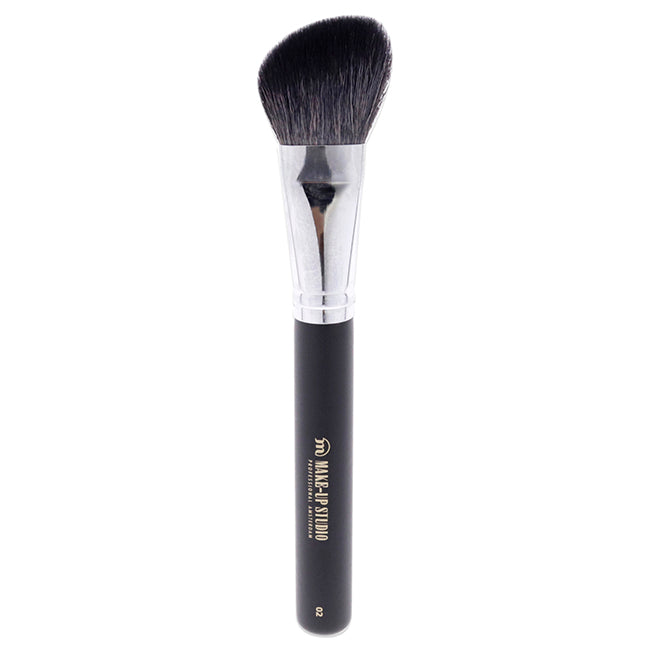 Blusher Brush Angle Shaped Goat Hair - 2 by Make-Up Studio for Women - 1 Pc Brush