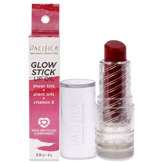 Glow Stick Lip Oil - Crimson Crush by Pacifica for Women - 0.14 oz Lip Oil
