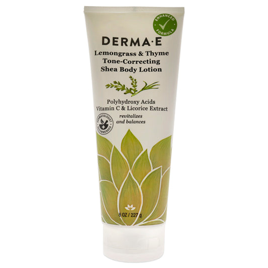 Tone-Correcting Shea Body Lotion - Lemongrass and Thyme by Derma-E for Unisex - 8 oz Body Lotion