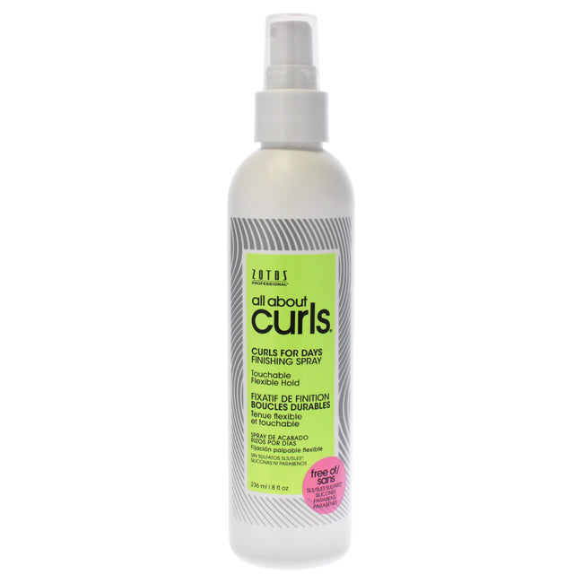 Curls for Days Finishing Spray by All About Curls for Unisex - 8 oz Hair Spray