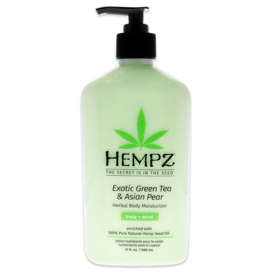 Exotic Green Tea and Asian Pear Herbal Body Moisturizer by Hempz for Unisex - 17 oz Moisturizer