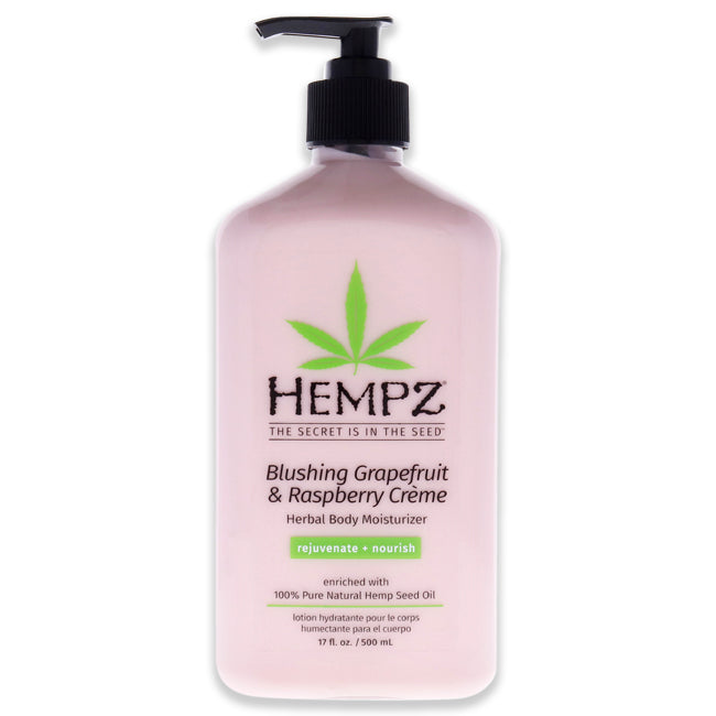 Blushing Grapefruit and Raspberry Creme Herbal Body Moisturizer by Hempz for Unisex - 17 oz Moisturizer