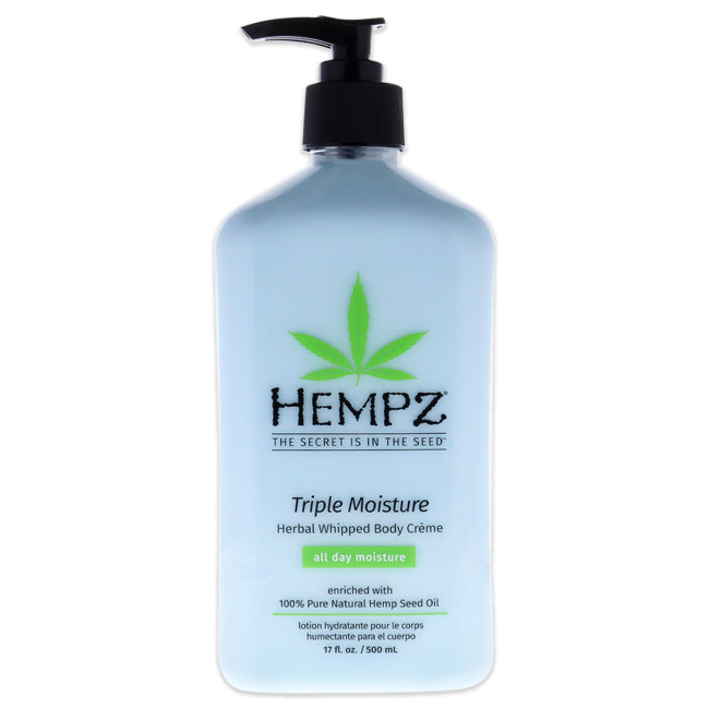 Triple Moisture Herbal Whipped Body Creme by Hempz for Unisex - 17 oz Body Cream