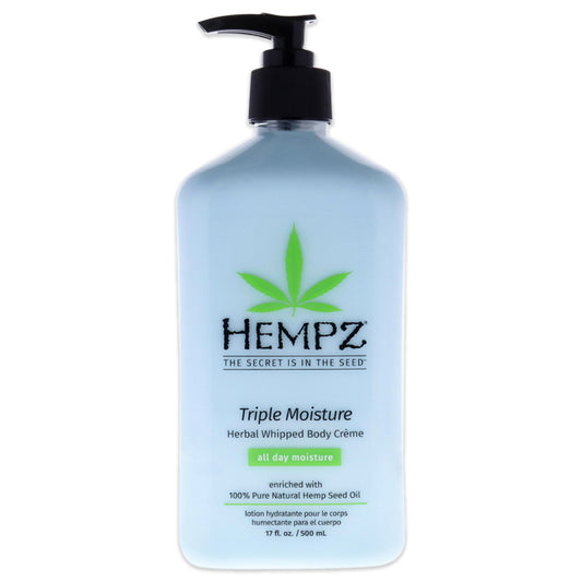 Triple Moisture Herbal Whipped Body Creme by Hempz for Unisex - 17 oz Body Cream
