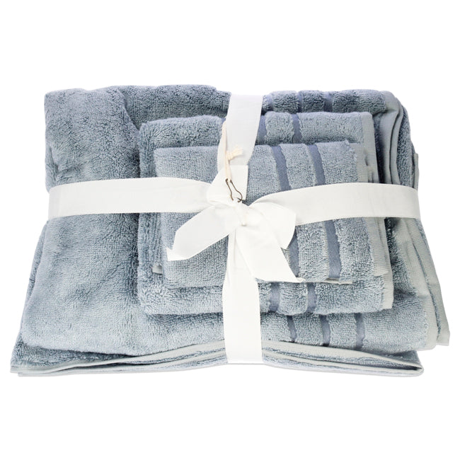 Bamboo Bath Towel Set - Blue Lagoon by Cariloha for Unisex - 3 Pc Bath Towel, Hand Towel, Washcloth