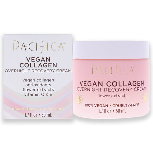 Vegan Collagen Overnight Recovery Cream by Pacifica for Unisex - 1.7 oz Cream