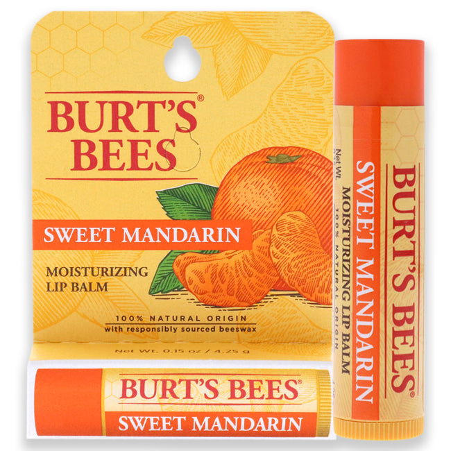 Sweet Mandarin Moisturizing Lip Balm by Burts Bees for Unisex - 0.15 oz Lip Balm