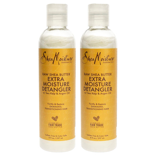 Raw Shea Butter Extra-Moisture Detangler - Pack of 2 by Shea Moisture for Unisex - 8 oz Detangler
