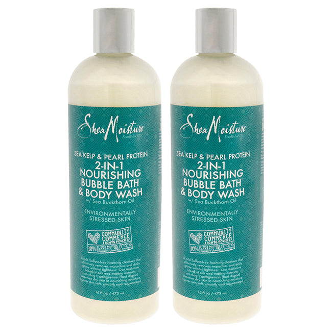 Sea Kelp & Pearl Protein Nourishing Body Wash - Pack of 2 by Shea Moisture for Unisex - 16 oz Body Wash