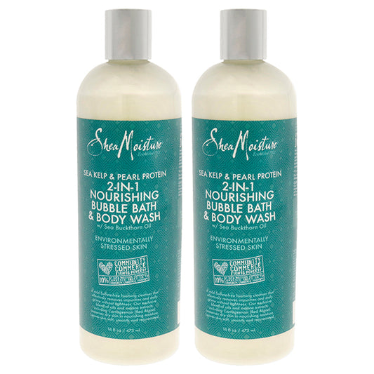 Sea Kelp & Pearl Protein Nourishing Body Wash - Pack of 2 by Shea Moisture for Unisex - 16 oz Body Wash