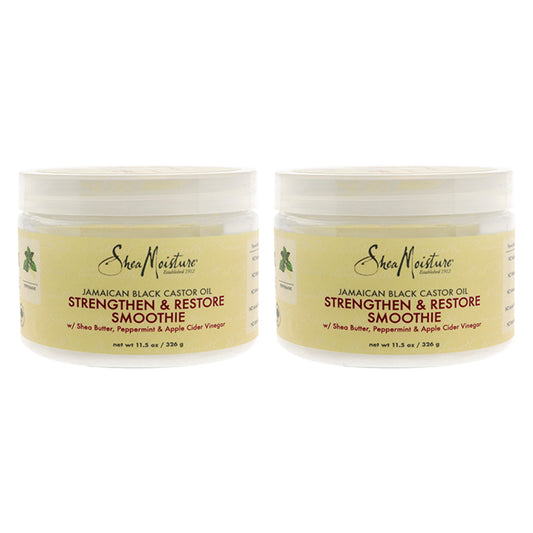 Jamaican Black Castor Oil Strengthen & Restore Smoothie Cream - Pack of 2 by Shea Moisture for Unisex - 12 oz Cream