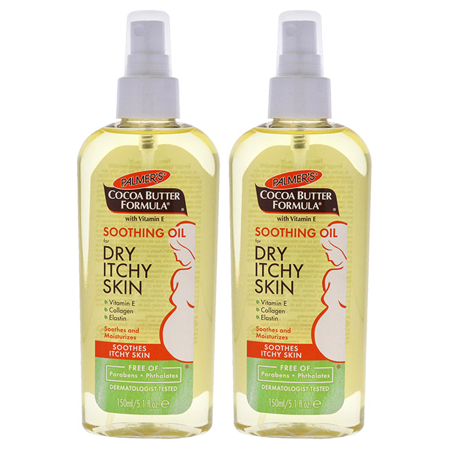 Cocoa Butter Formula Soothing Oil For Dry/Itchy Skin - Pack of 2 by Palmers for Women - 5.1 oz Oil